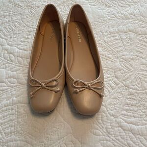 Calvin Klein Women's Blush Square Toe Ballet Flats